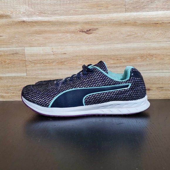 Puma Burst Tech Crosstrainer Royal Purple Blue Sneakers Women's Size 8 - Picture 2 of 10